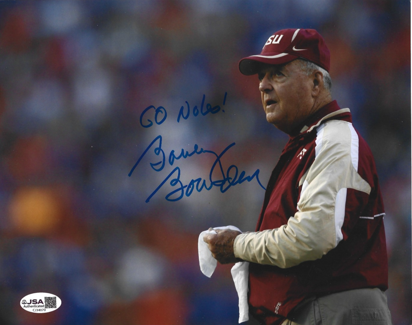 bobby bowden Autographed Signed Florida State Seminoles Photo JSA COA Football Coach Florida State Noles 