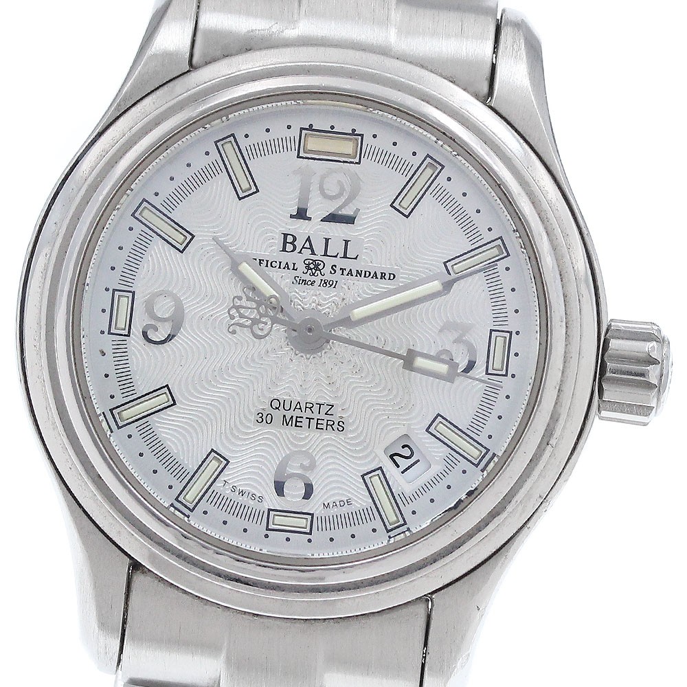 BALLWATCH Stokeman NL1025D-S-WH Date Silver Dial Quartz 