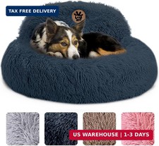 PetJett Calming Dog Bed Medium Size Dog - 30'' Donut Bed, Washable Dog Bed, Anti