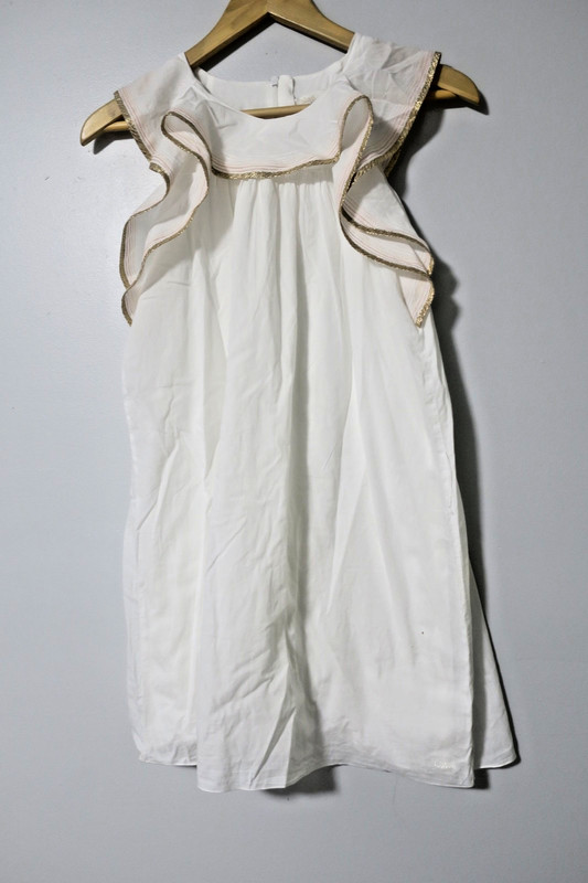 Chloe Girls White Sleeveless Summer Dress Size 12