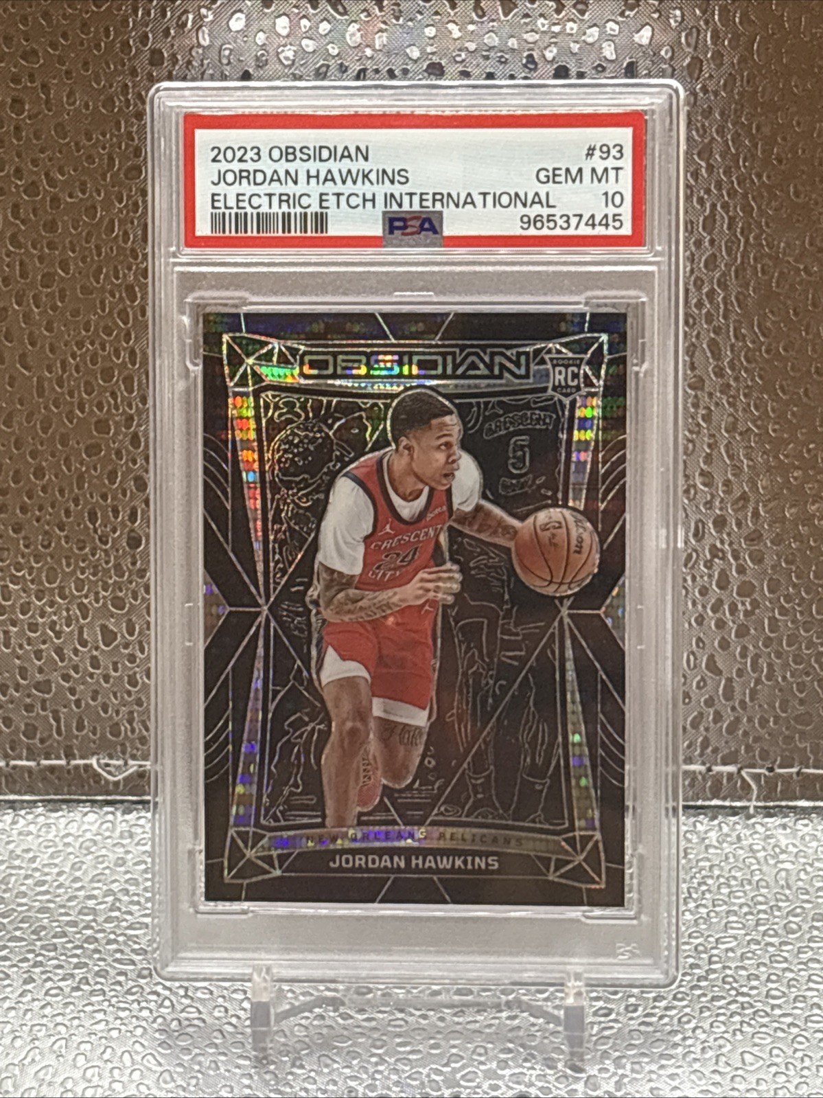 Jordan Hawkins Obsedian Electric Etch Rookie PSA 10