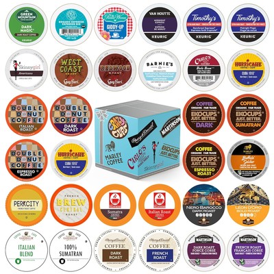 Custom Variety Pack Coffee Pod Pack, Dark Roast 30 Count (Pack of 1) 