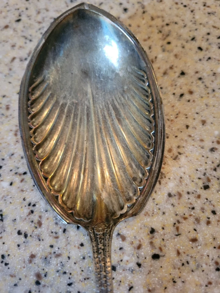 J.T. Young Sterling Silver Monogrammed Large Spoon Antique 1800s - Image 2 of 4