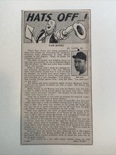 Sad Sam Jones Cardinals Hats Off 1958 Sporting News Baseball 4X8 Panel