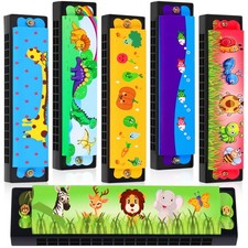 6 PCS Harmonica for Kids, Cartoon Harmonicas with16 Holes for Kids Birthday P...