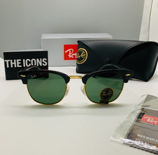 Ray Ban Grün CLUBMASTER Herren Sonnenbrille RB3016 51-21 145MM