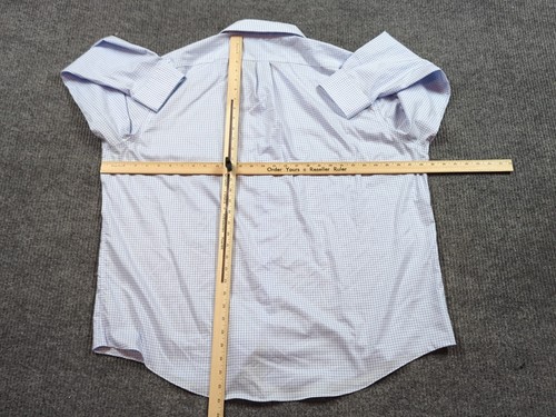 Camicia Lauren Ralph Lauren uomo 19-34/35 blu quadri manica lunga bottoni cotone 3XL - Foto 6 di 8