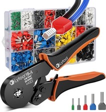 Ferrule Crimping Tool Kit, Lytool Wire Crimper Pliers (AWG 28-5/0.08-16mm²), Wi