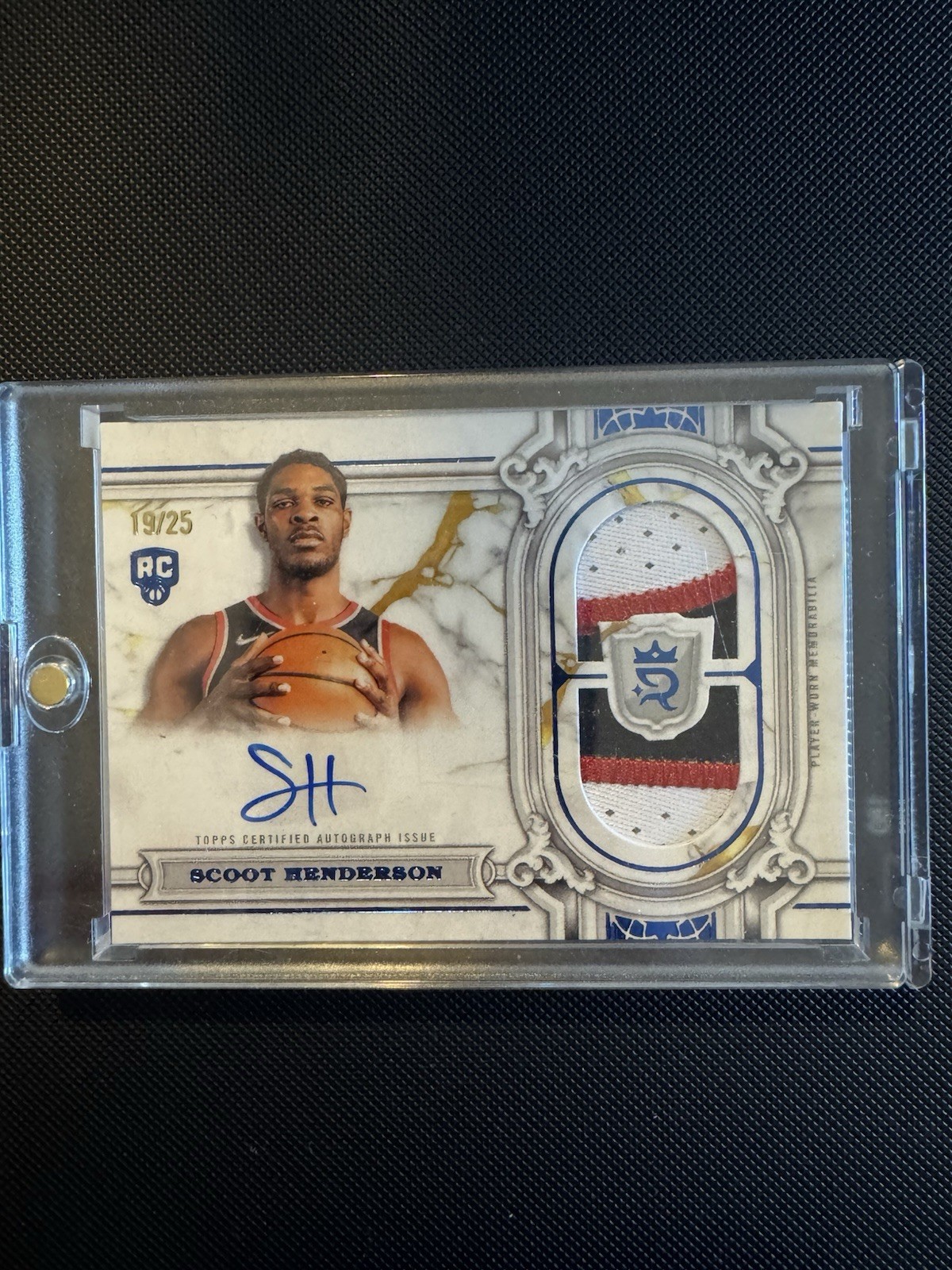 Scoot Henderson Rookie Patch Auto /25 3 Color Patch SSP 2023-24 Topps Royalty