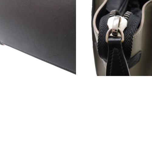 AUTHENTIC CELINE Luggage micro Shoppe rHand Bag Black/Orange Leather - Picture 10 of 10