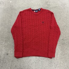 Vintage Chaps Knitted Jumper Textured Patterned Chunky Knit Sweater Size Medium