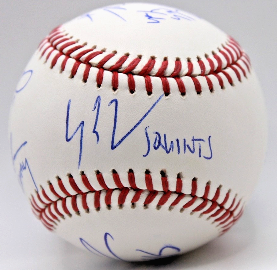 Babe Ruth Autographed Signed The Sandlot Cast Rawlings OMLB Baseball "Character Names" - Beckett 