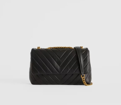NWT QUINCE ITALIAN LEATHER QUILTED CONVERTIBLE CROSSBODY BAG BLACK MSRP $124