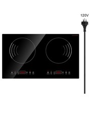 24in 1800W Induction Cooktop 2-Burner with Glass  Timer