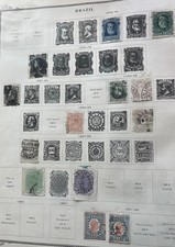 A Bunch of 1800s Brazil Stamps 29 Different