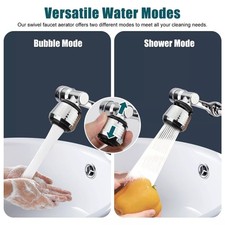 2Pcs Universal 1080 Swivel Extension Faucet Aerator Rotate Robotic Arm Extend-