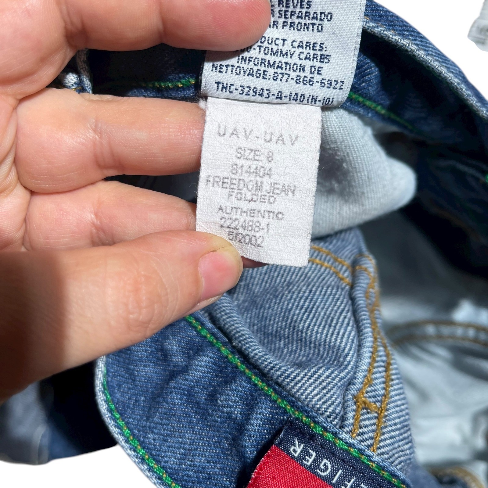 Tommy Hilfiger Freedom Jeans Cutoff Shorts Sz 8 Vintage Denim High Rise thumbnail 4