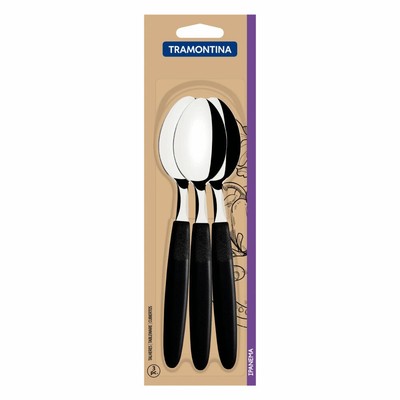 Tramontina IPANEMA Löffel Set 3-tlg. Speiselöffel Esslöffel Edelstahl Kunststoff
