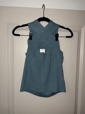 Women s Teal Halter Keyhole Tank  Size Medium New With Tags