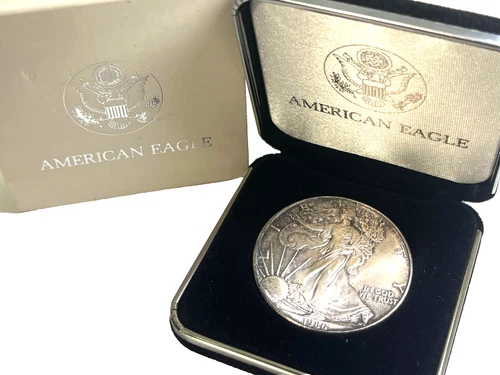 1986 American Eagle 1oz .999 Fine Silver in OGP