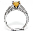 2CT Heat Treated Yellow Topaz 925 Sterling Silver Ring Jewelry Sz 6 NF1-4 — photo 3