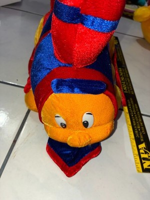CLASSIC TOY CO COMPANY TRAIN PLUSH BLUE REDS YELLOW FACE ORANGE BIG LARGE