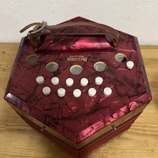 Riccordi Concertina 20 Botones Rojo Perla