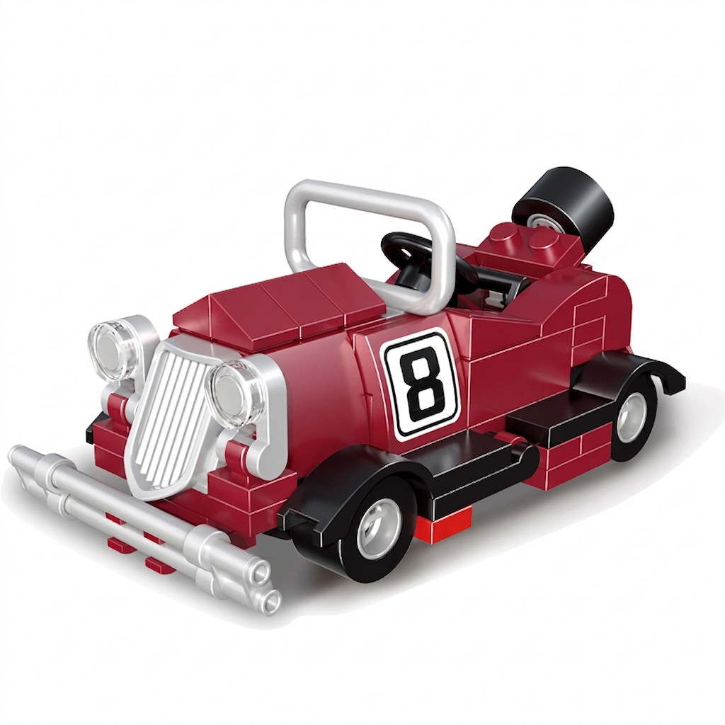MOC LEGO Car: Pull Back Classic Car Building Blocks Set (99 Pcs)