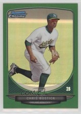 2013 Bowman Draft Top Prospects Chrome Green Refractor 46/75 Chris Bostick 0c2