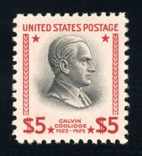 #834, $5.00 Calvin Coolidge, Superb-OG-NH, 2025 PFC (graded 98 XQ, nh), SMQ $400