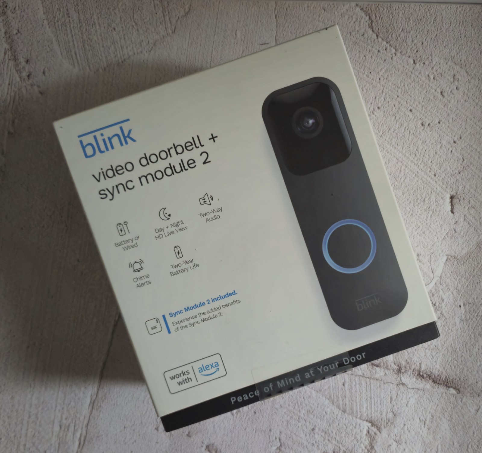 New Blink Video Doorbell + Sync Module 2 - System BRAND NEW!-image