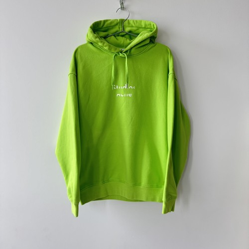 Acne Studios Neon Green Oversize Fit Hoodie - Measure Face AW14 - Unisex