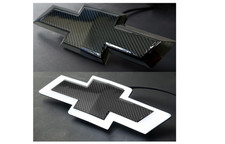Lighted Chevy Silverado Grille Emblem Carbon ...