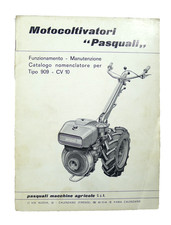 MANUALE MOTOCOLTIVATORE PASQUALI  909 MACCHINA AGRICOLA AGRICOLTURA D'EPOCA