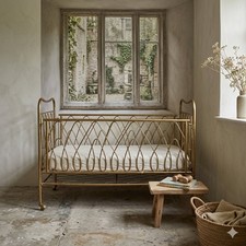 Vintage Kinderbett aus Messing Italien der 50er Jahre