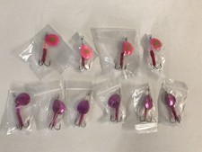 Lot of 10: New Custom made Fishing spinners L...
