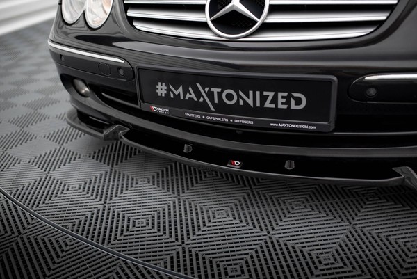 Maxton Design Frontlippe V.2 Passend FüR Mercedes CLK W209 Schwarz Hochglanz-image