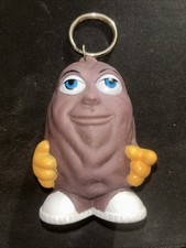 Vintage California Raisin Coin Purse Keychain 3" 3A