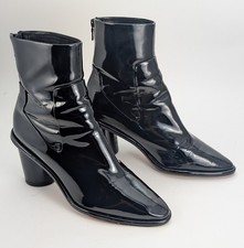 Rag And Bone Wiley Patent Leather Ankle Boots Black Size 8.5 EU 39