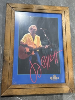 Vintage Authentic 1980s Jimmy Buffet Corona Extra Beer Poster Framed 24.5x18.5 