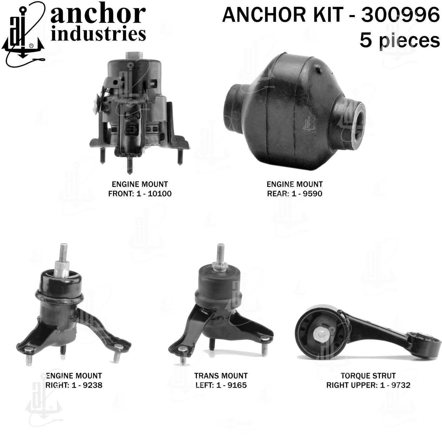Engine Mount Kit Anchor 300996 for sale online | eBay