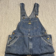 Vintage OshKosh B'Gosh Vestbak Denim Overalls Men's 34x30 Made In USA Blue Work