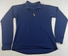 VTG LL Bean Sweater Mens S Blue 1/4 Zip Thermal Base Layer Made in USA Outdoors