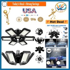 LED Garage Light 2 Pack 180W 18000LM 6500K Deformable Panels Ceiling Light