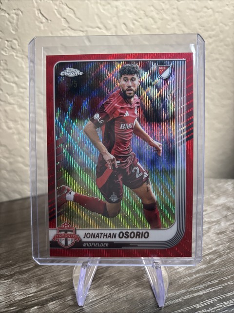 2025 Topps Chrome MLS - Jonathan Osorio Red Wave 3/5 SSP Toronto FC