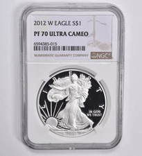 PF70 2012-W PROOF American Silver Eagle $1 NGC PR Ucam