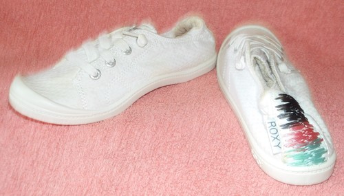 NEW ROXY BAYSHORE III WHITE MULTI CANVAS SNEAKERS CASUAL SHOES 6 M - Picture 5 of 6