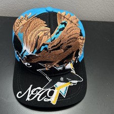 San Jose Sharks 90s Eagles Aguila Halcon NHL Korean Wool Snapback Hat Cap rare