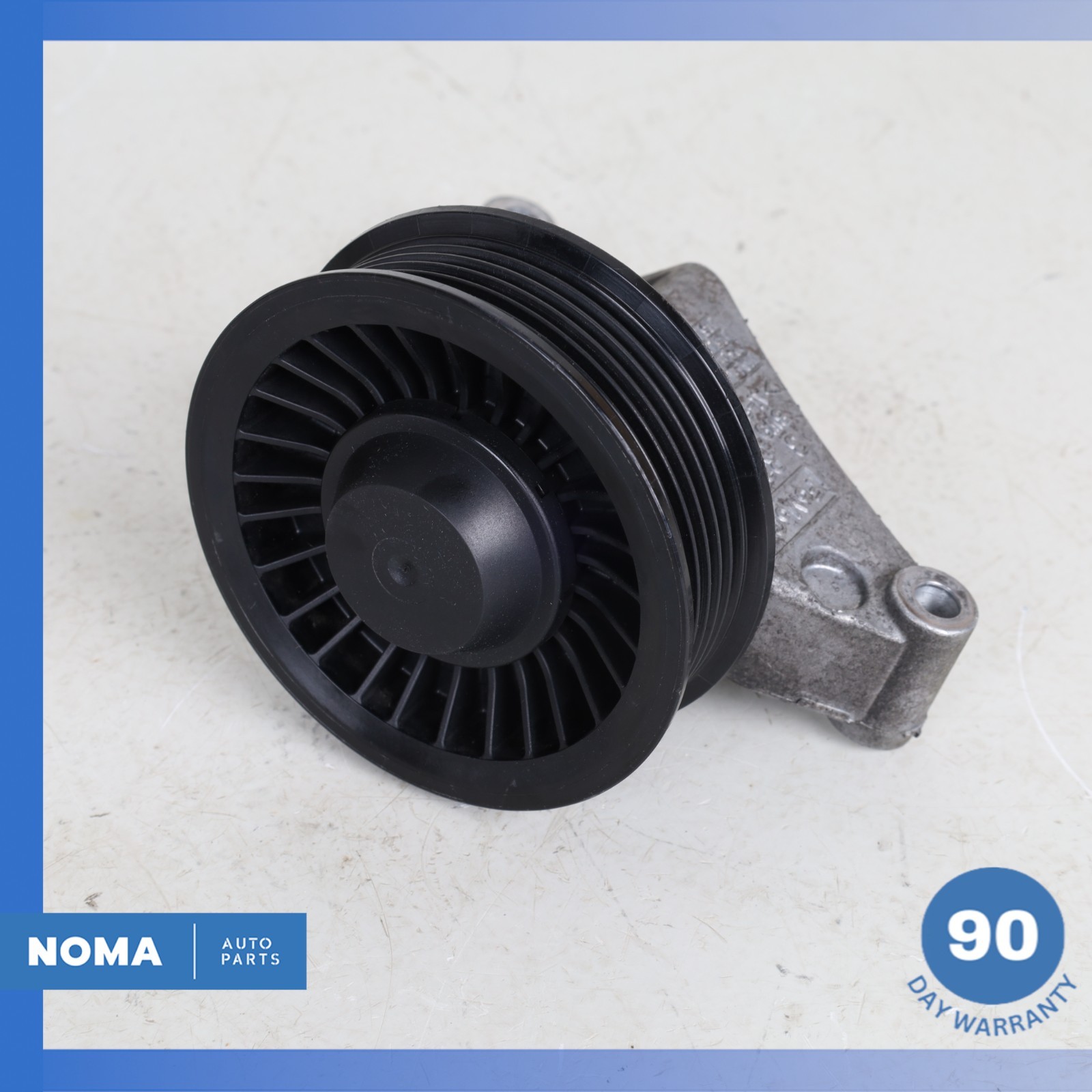 2016 Jaguar X351 XJL Engine Lower Belt Idler Pulley Bracket w/ Pulley OEM