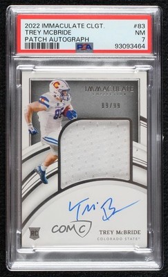 2022 Immaculate Collegiate 89/99 Trey McBride #83 RPA Rookie Patch Auto RC 0b3o